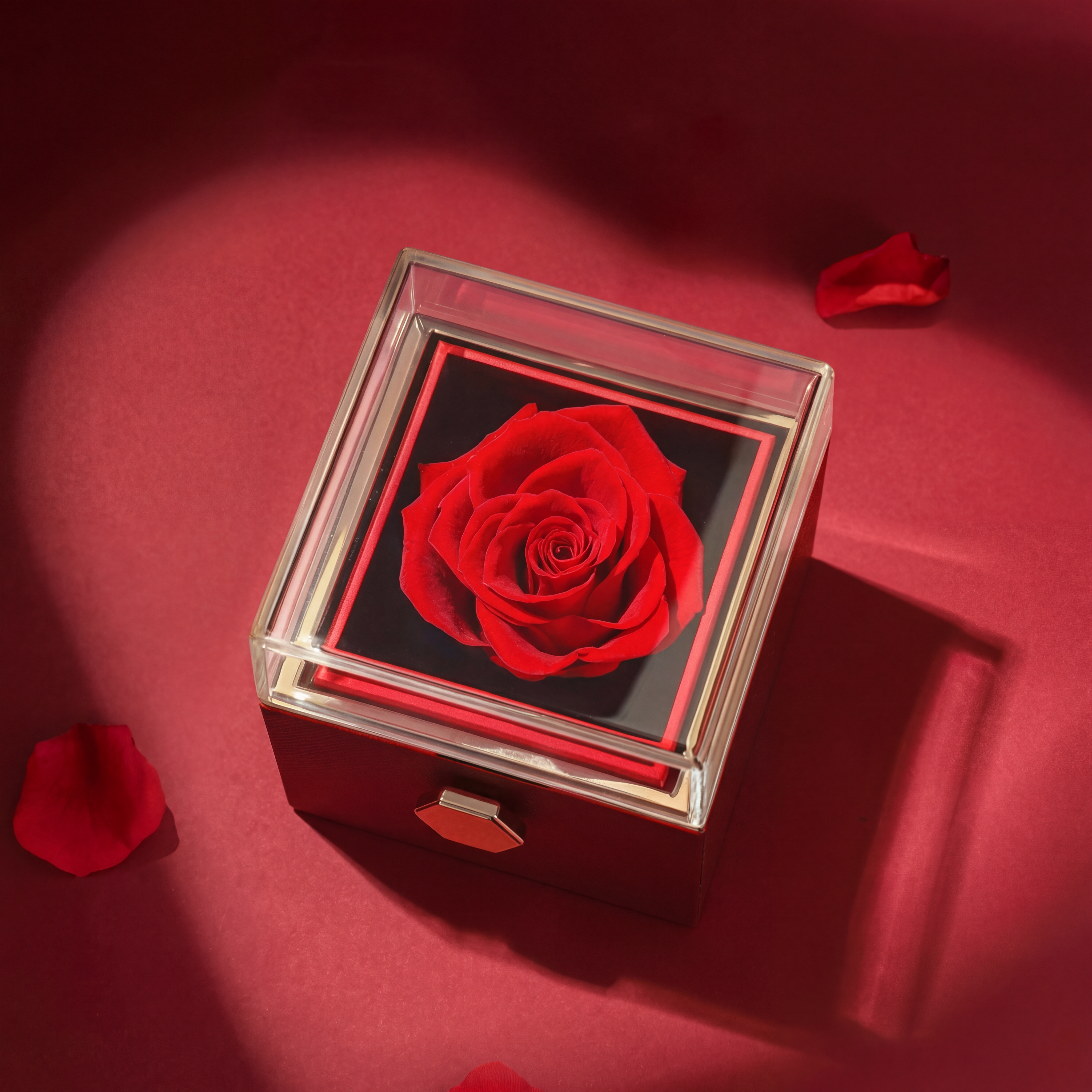 Wieczna Róża Rosely + naszyjnik