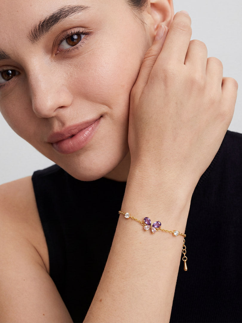 Bransoletka Fioletowy Motyl