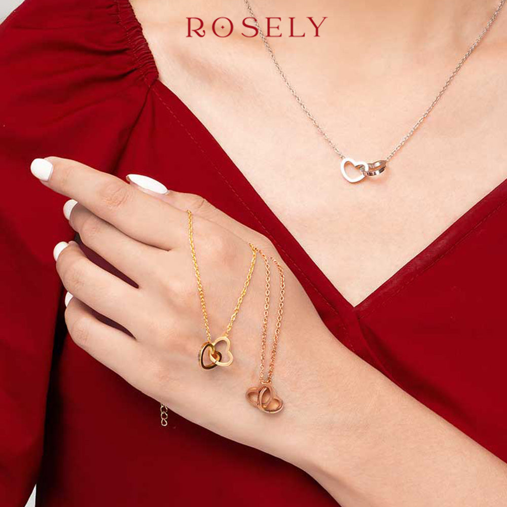 Wieczna Róża Rosely + naszyjnik