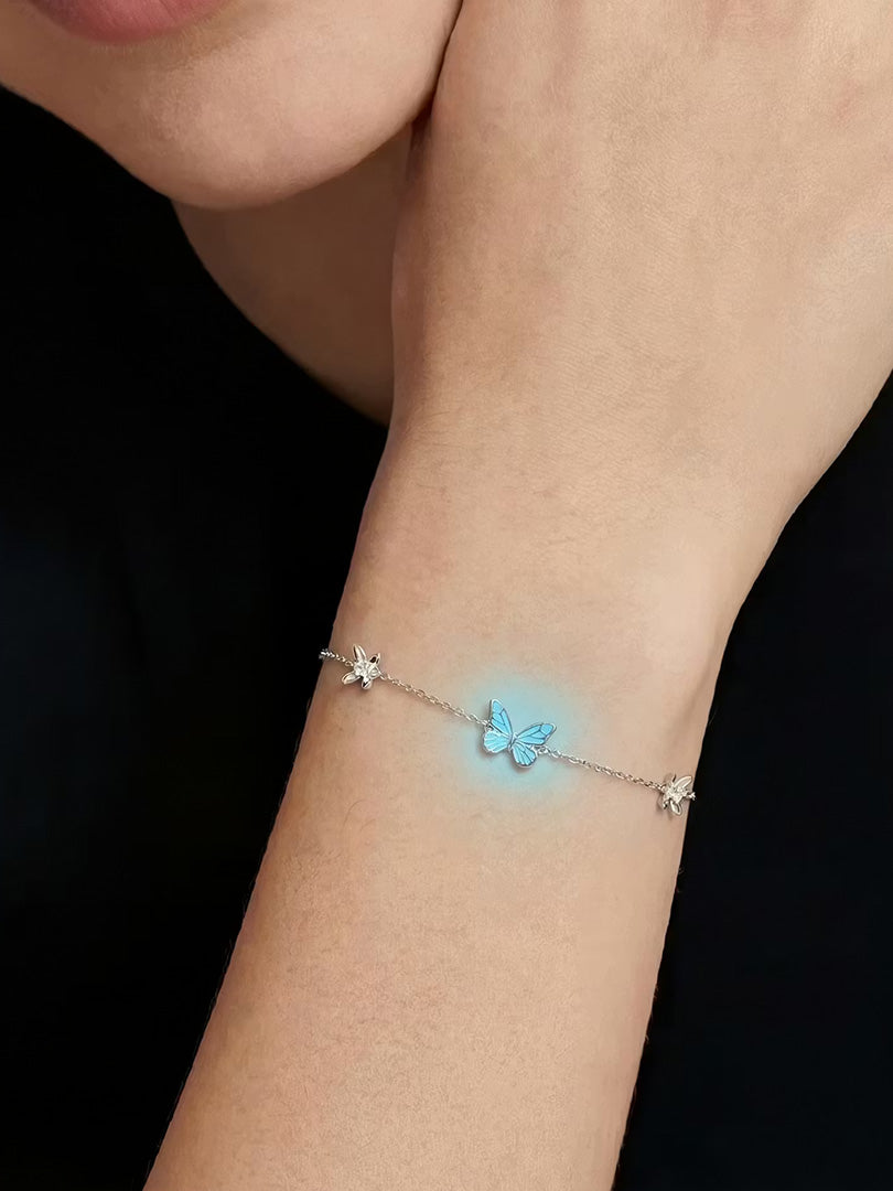 Bransoletka Motylek Świecący w Ciemności